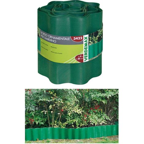 Recinzione Aiuole Giardino Bordo Ornamentale Bordature Prato 9 Mt Verdemax 3422