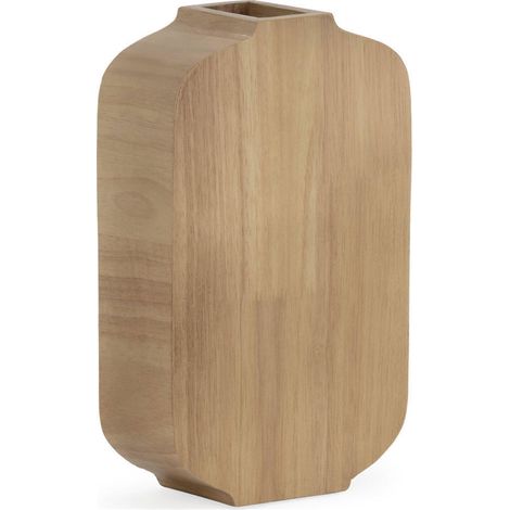 Vase décoratif en bois clair - naturel (1/5)