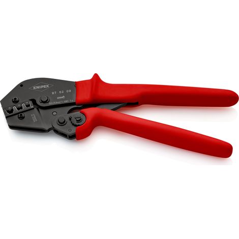 KNIPEX 97 52 09 SB Pince à sertir également pour prise à deux mains avec gaines en plastique antidérapantes brunie 250 mm (1/5)