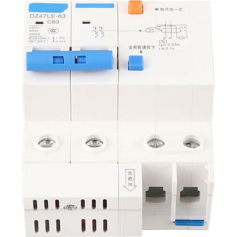 Disjoncteur différentiel DZ47LE-63 2p N C63 230 V 63 A 30 mA