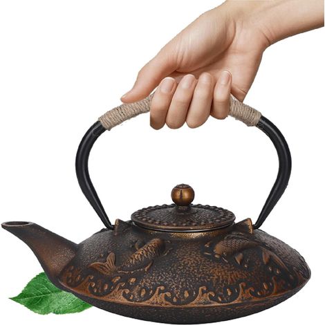 0,9 L Bouilloire de Style Japonais Théière Japonaise en Fonte Service à Thé en Fonte pour la Maison Hôtel Restaurant Décoration (1/5)