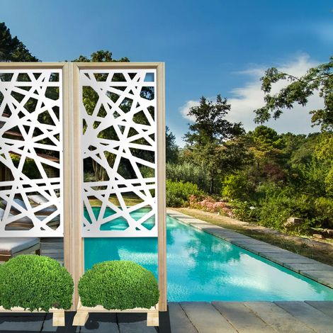 DIAGONAL MEDIUM - Separè - Paravento modulabile - 70x190cm - in Legno e PVC - Colore: bianco (1/4)