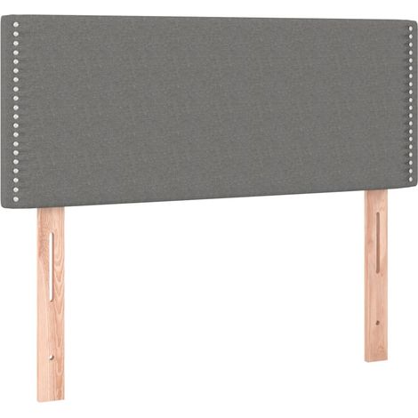 Testiera letto accessorio camera da letto mobili LED 80 x 5 x 78/88 cm tessuto grigio scuro TDL0201040