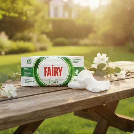 Toallitas húmedas de limpieza Fairy Universal Power, 100 unidades