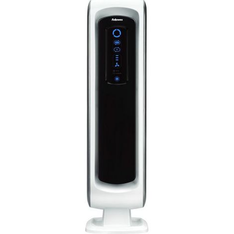 Fellowes Purificatore d'Aria AeraMax DX5, per Casa e Ufficio, per Ambienti Fino a 12 mq, con Filtraggio a 4 Stadi, Filtro HEPA e Filtro al Carbone, Sensore AeraSmart e Aera+, Colore Bianco (1/5)