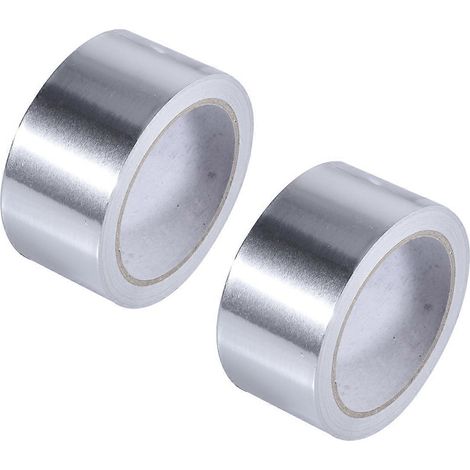 Ruban adhésif d'étanchéité en feuille d'aluminium pour la réparation des conduits, 2 rouleaux argentés (1/5)