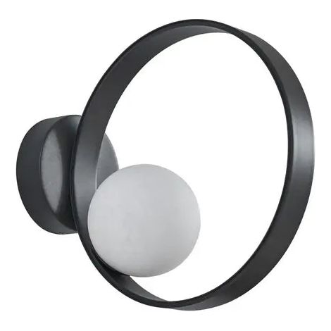 [NEUWERTIG] B-Ware Lucande Led Wandleuchte Luneo Wandlampe Leuchte Schwarz/Opal Lampe Glas 30 Cm