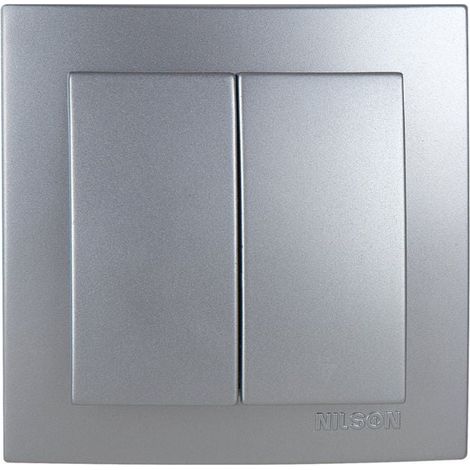 Interruptor Doble Conmutador Empotrar 10A 250V Marco Incluido Serie Nilson