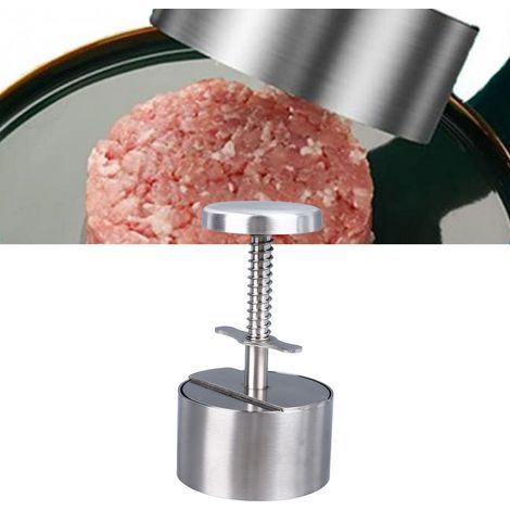 Fleischpresse aus Edelstahl 304, Hamburgerform, Küchenutensil, 8,9 cm (1/5)