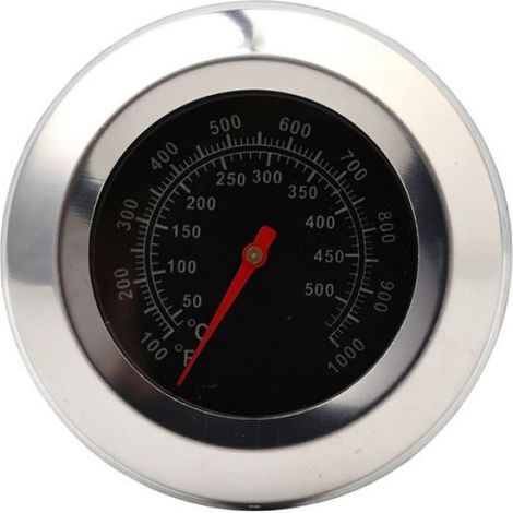 Thermomètre Barbecue - Sonde Acier Inoxydable - Cadran 76 mm - Filetage M10×19 mm - Pour Grill Charbon/Gaz/Fumoir/Four - 1 Pièce (1/4)