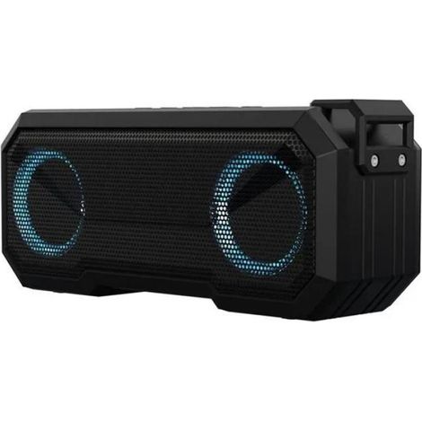 Enceinte Bluetooth Portable Étanche IPX7Haut-Parleur Puissant Basses 16WLED Sans Fil USB FM Carte TF U Disk Autonomie 3000mAh Maison