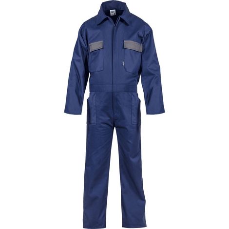 Combinaison de Travail 5 poches Taille XXXL Bleu Marine Polyester/Coton VITO (1/4)