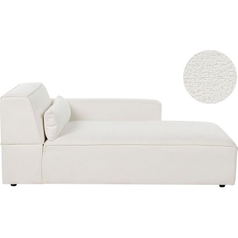 Left-Hand Chaise Lounge HELLNAR Boucle Off-White (1/5)