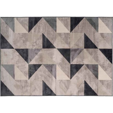 Tapis Déco Tissé "Graphic" 140x200cm Naturel (1/4)