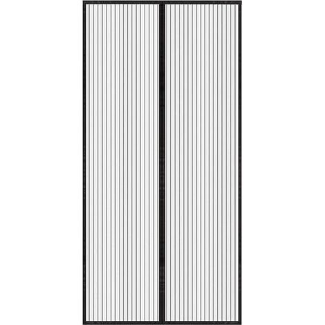 Zanzariera autoadesiva magnetica per porta (nera, 100x210 cm) (1/4)