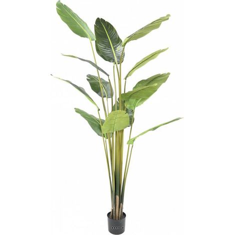 Palmier Arbre du voyageur artificiel H 220 cm en pot 14 feuilles