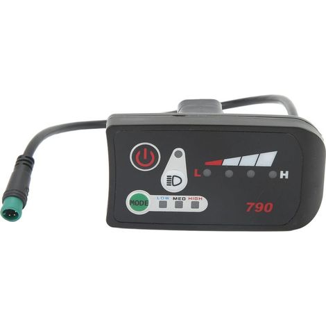 Compteur d'affichage LED pour vélo électrique, panneau de modification étanche avec fiche mâle 5P, compatible guidon 22,2mm et batterie 48V. (1/5)