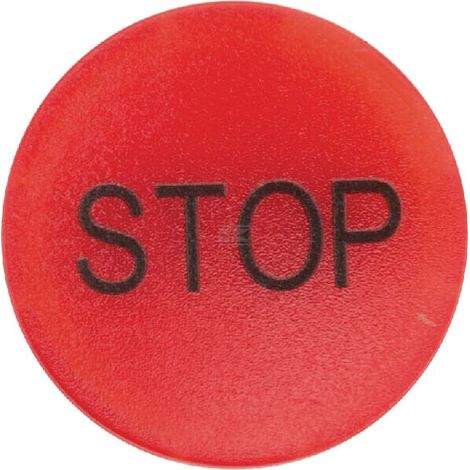Lente de bot贸n roja STOP EATON M22XDLRGB0