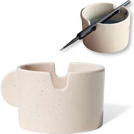 CONTENITORE D'ACQUA PER LA PULIZIA DELLE SPAZZOLE PORTA SPAZZOLE IN CERAMICA
