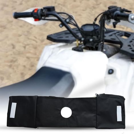 Sacoche de Selle Sac de Réservoir Sac de Rangement Bagages pour ATV UTV Motoneige Moto-Noir (1/5)