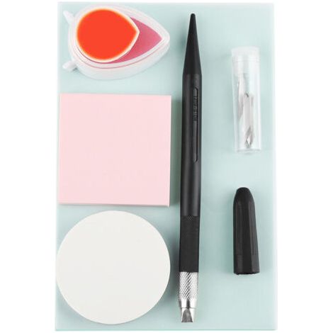 Kit de Sculpture de Tampon en Caoutchouc DIY Outils Créatifs pour Gravure Manuelle (1/5)