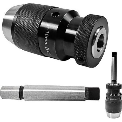 CHOYCLIT Mandrin Perceuse Mk2- B16 avec Plage de Serrage 16mm, Mandrin Tour a Bois, Mandrin de Perçage de Tour Sans Clé, Outils Tour a Metaux, Perceuse a Colonne, Tour a Bois, Tour a Metaux (1/5)