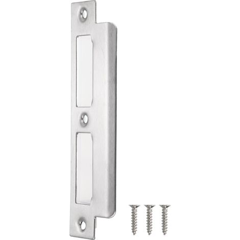 Plaque de Frappe de Verrou de Porte Argent 155mm x 35mm (1/5)