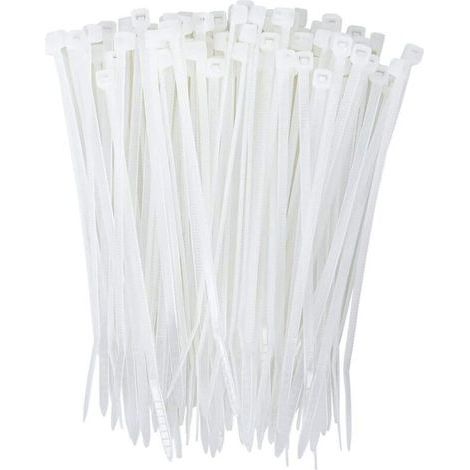 600 Stück weiße Nylon-Kabelbinder in verschiedenen Größen, 25 cm, mit Kabelhalterung. Ideal für Zuhause, Büro, Garage und Kabelmanagement. (1/5)