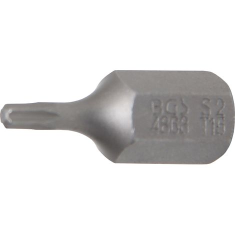 Inserto  lunghezza 30 mm  attacco esagono esterno 10 mm (3/8")  profilo a T (per Torx) T15