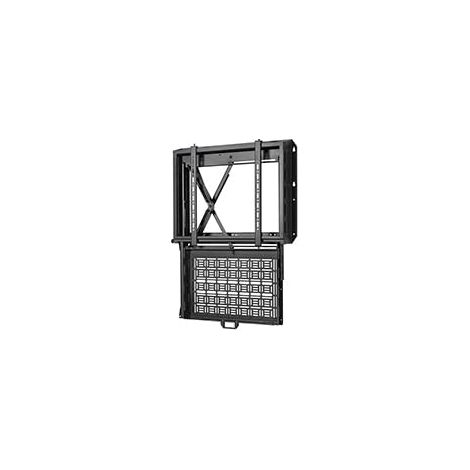 Flat Screen Wall Mount With Pull-down AV B-TECH BT7885 - Kit de montage (support mural) - pour écran plat - avec plateau de rangement AV rabattable - verrouillable - noir - Taille d'écran : 49"-86"