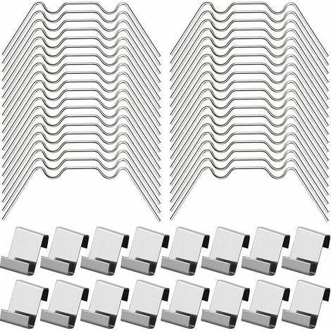 100Pcs Clips de Vitrage pour Serre Inclure 50Type W Serre Pinces en Acier Inoxydable et 50 Clips de Type Z pour Vitre de Serre