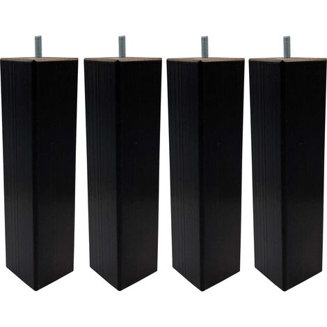 4 pieds carrés bois wengué 25 cm