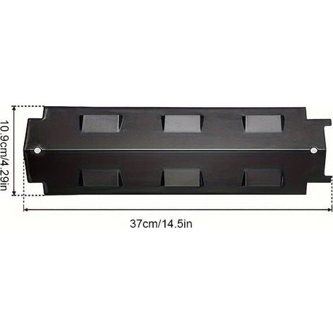 Ensemble de 3 diffuseurs de chaleur de 37 cm pour plaques chauffantes en acier émaillé compatibles avec les barbecues à gaz Char-Broil, CCLIFE, Landmann, Uniflame, Fire Mountain, Barbecook et Outback. (1/4)