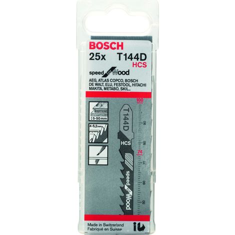 Hoja de sierra de calar T 144 D Speed for Wood  BOSCH 2608633625