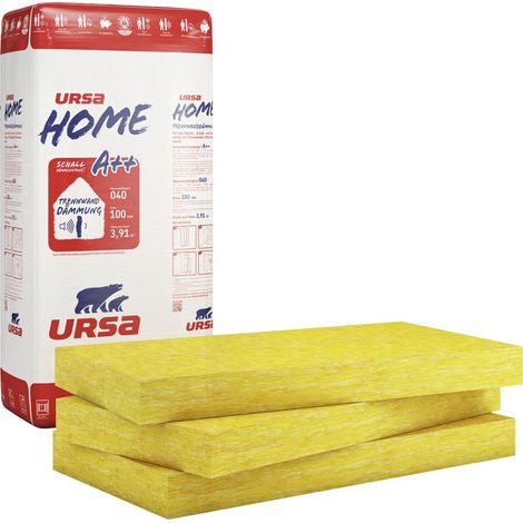 Ursa Home Trennwandplatte Glaswolle WLG 040 1250 x 625 x 50 mm Wärmebarriere