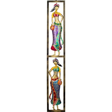 Wanddekoration Panihari-Figuren, moderne Wanddekoration, einzigartiger Stil für Zuhause, Blechkunst, originelles Geschenk