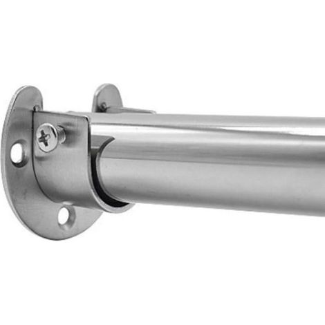 Support pour tringle à rideaux, acier inoxydable, argent, 25 mm (1/4)