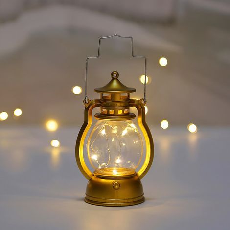 Dekorative, hängende Miniatur-Kunststofflaterne mit simulierter blinkender LED – 1 Stück (1/5)