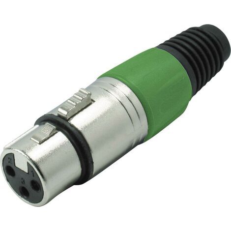 XLR femelle, droit Kash 55022-G Nombre de pôles: 3 vert 1 pc(s) (1/3)
