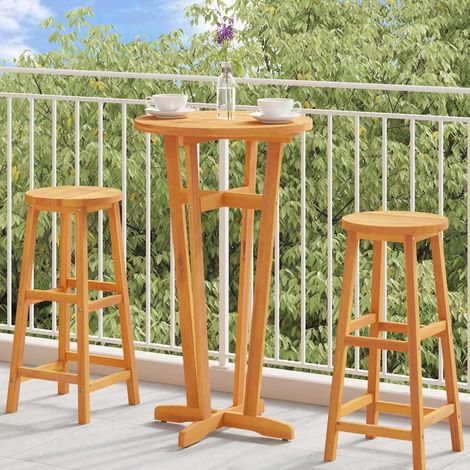 Table de bar de jardin-Table à Manger-Table d'extérieur Ø60x105 cm Bois d'acacia solide 469876 (1/5)