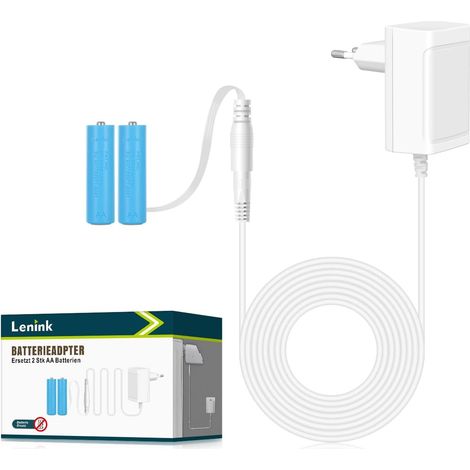 eliminateur de Pile 3V, Remplace 2 Piles AA/LR6, Compatible avec Tête Thermostatique Connectée, 60.2044.02 Mini réveil numérique, Detecteur Monoxyde Carbone (Blanc) (1/5)