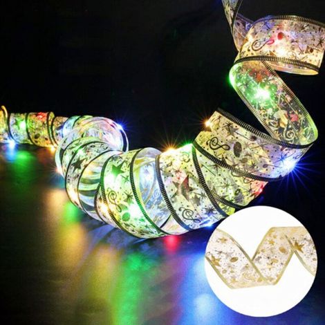 Guirlandes lumineuses de Noël, 4 m, décorations pour sapin de Noël, Nouvel An, fête, tonnelle de mariage, décorations pour sapin de Noël, décoration de voile (lanterne dorée)
