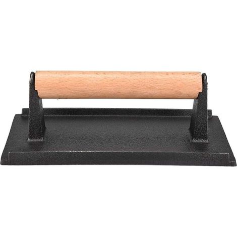 Filiyano-Presse à steak commerciale en fonte, poids, manche en bois, presse à hamburger (1/5)