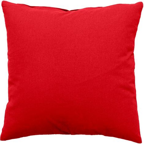 Coussin Déco Uni Déhoussable "Panama" 40x40cm Rouge