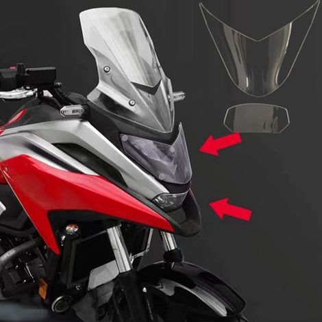 1 set of transparent acrylic motorcycle headlight protector, high beam shield, motorcycle accessories (1/4)