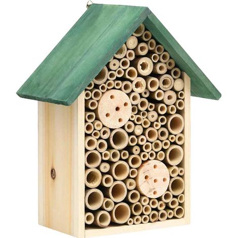 vidaXL Casas de insectos 2 uds 23x14x29 cm madera maciza de abeto (1/5)