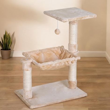 Arbre à chat beige 50 x 36 x 70 cm (1/5)