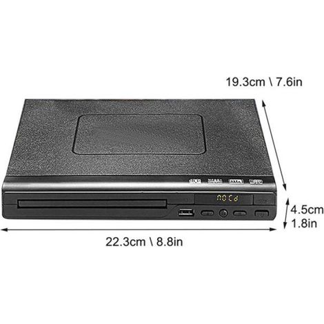 Lecteur DVD multirégion - - Câble AV inclus - Télécommande - Multizone - Compact - Poids léger 0.1 kg (1/5)