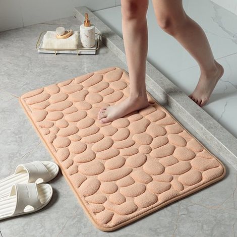 Tapis de bain - 50 x 80 cm - tapis de bain en mousse à mémoire de forme - tapis de douche en mousse à mémoire de forme - tapis de bain absorbant (1/5)