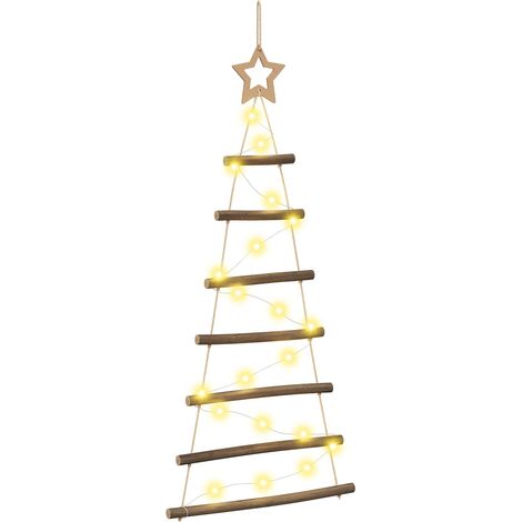 vidaXL Albero di Natale appeso 90 cm 30 LED Bianco caldo (1/5)
